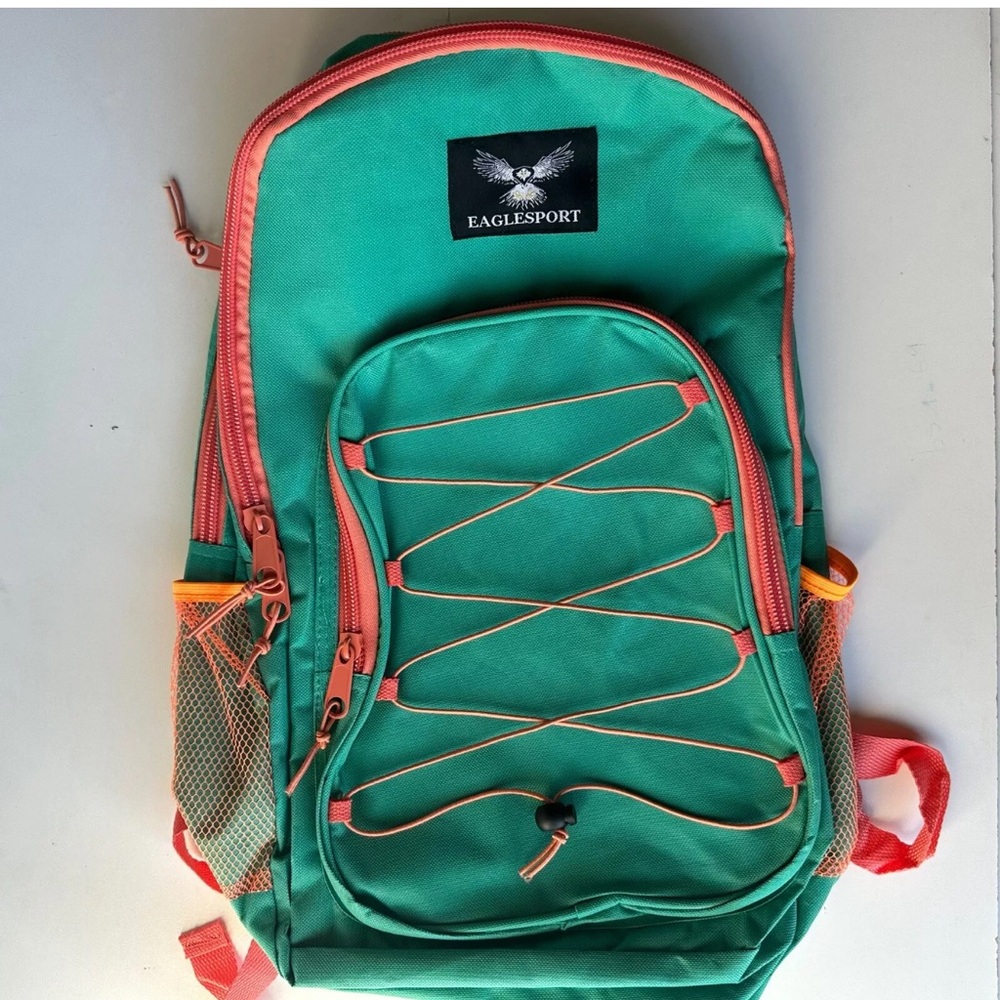 NEW Eagle Sport Kids Camp School Backpack 18in. Large Zip Pulls NWT